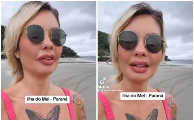 Após ofender frequentadores da Ilha do Mel, influenciadora pediu desculpas