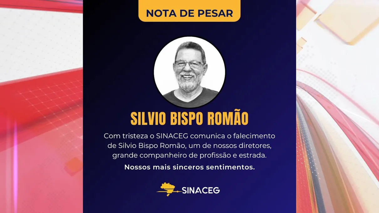 Sindicato Nacional dos Cegonheiros lamentou a morte de Silvio Bispo Romão nas redes sociais