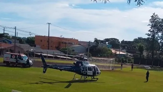 Vítimas precisaram ser socorridas pelo helicóptero do Samu