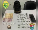 Rotam apreende drogas e prende casal suspeito de tráfico na região