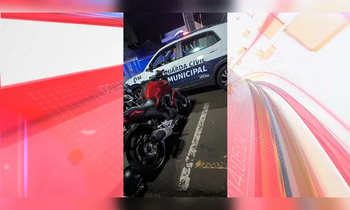 GCM recupera moto furtada no Centro de Apucarana