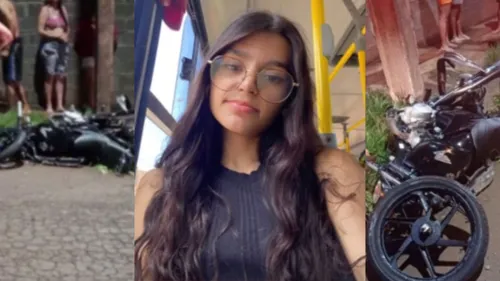 A menina foi identificada como Rafaela Santos, 17 anos; ela estava na garupa da moto conduzida por seu pai, quando eles foram atingidos pelo utilitário conduzido por um menor de 12 anos de idade