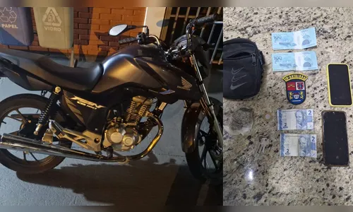 Polícia apreende drogas e recupera motocicleta furtada em Apucarana