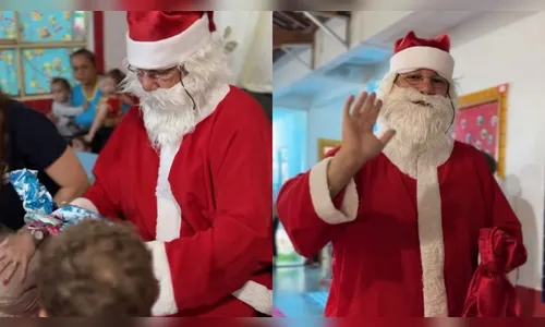 Escolas de Cambira recebem visita do Papai Noel; confira