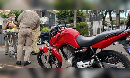 Motociclista menor de idade fica ferido em acidente em Apucarana
