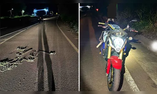 Acidente em Marilândia do Sul deixa motociclista ferido gravemente