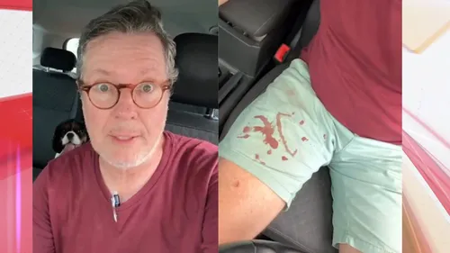 Apesar do susto, jornalista agradeceu as pessoas que o ajudaram depois o ocorrido