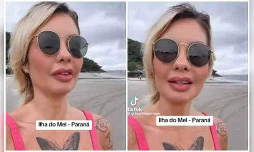 Após ofender frequentadores da Ilha do Mel, influenciadora pediu desculpas