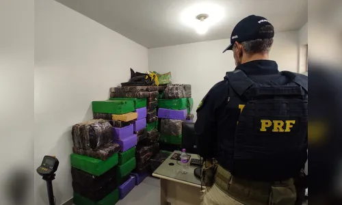 PRF apreende 1,7 tonelada de maconha em bitrem na BR-376; vídeo