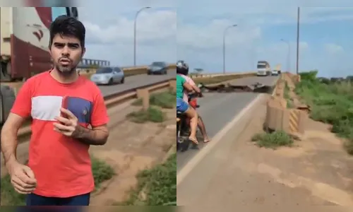 Chocante! Vereador grava momento de queda de ponte e escapa por pouco