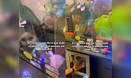 Criança fica presa dentro de máquina de pelúcias e mobiliza resgate