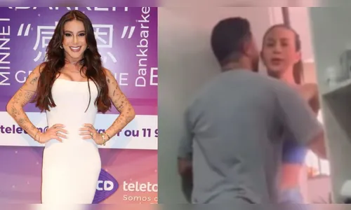 Influenciadora invade apartamento e flagra ex-marido com outro homem