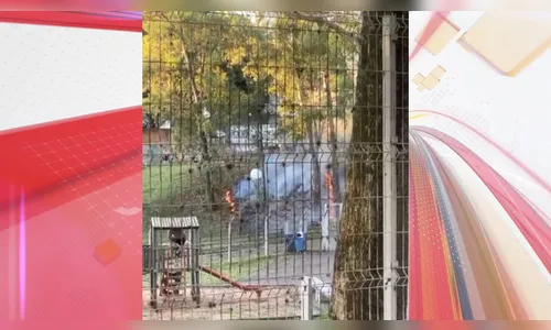 Incêndio ao lado de parquinho mobiliza bombeiros em Apucarana; vídeo