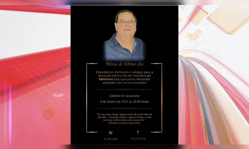 Missa de sétimo dia do empresário Edmilson Luz ocorrerá na Catedral