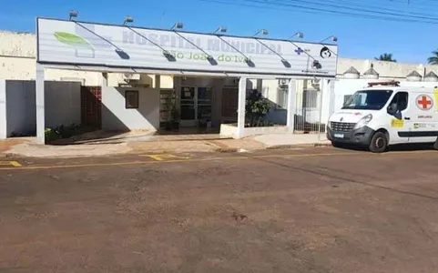 Vítima foi atendida no  Hospital Municipal  da cidade