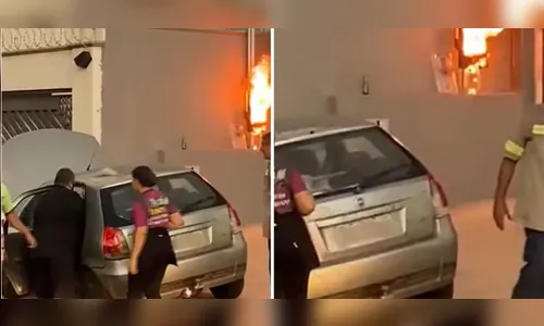 Motorista tenta fazer 'chupeta' de carro em poste e provoca explosão