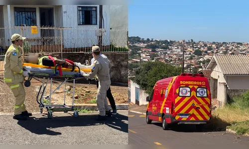 Homem fratura perna e pé após cair de árvore em Apucarana
