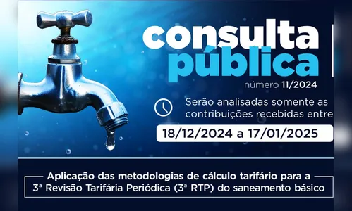 Agepar abre consulta sobre fatores que compõem a tarifa de saneamento