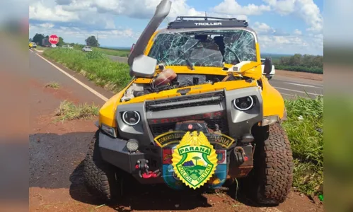 Jovem é hospitalizado após Troller de Arapongas capotar em Rolândia