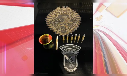 Munições e maconha são apreendidas pelo Canil da PM de Arapongas
