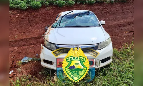 Batida entre Honda Civic e Fiat Palio deixa quatro feridos na PR-090