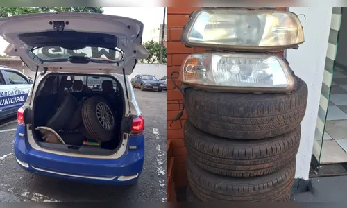 GCM recupera peças retiradas de Gol furtado neste domingo em Apucarana