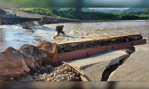 Chuva destrói ponte no Rio Grande do Sul dois meses após inauguração