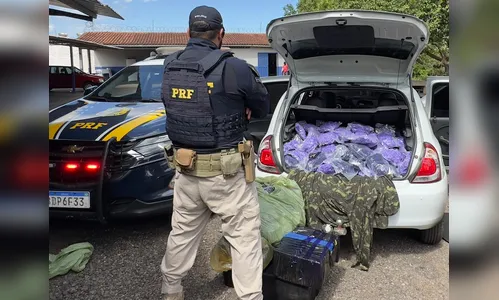 PRF apreende carro lotado com skunk e maconha em município do Paraná