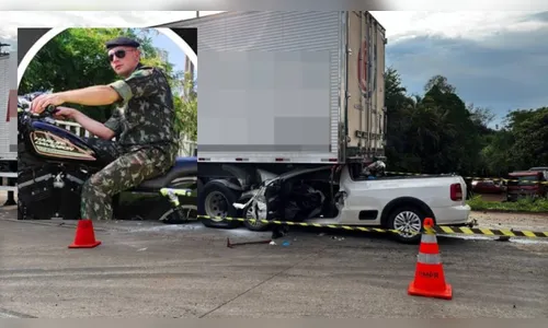 Soldado de 19 anos morre em batida entre Saveiro e carreta no PR