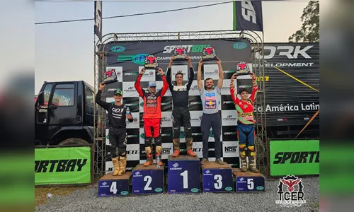 Jovem piloto apucaranense fica no top 4 no Estadual de Motocross