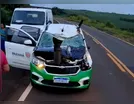 Carro da Saúde de Manoel Ribas colide com cavalo na PR-272