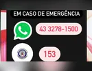 190 fora do ar: PM de Arapongas divulga telefones de emergência
