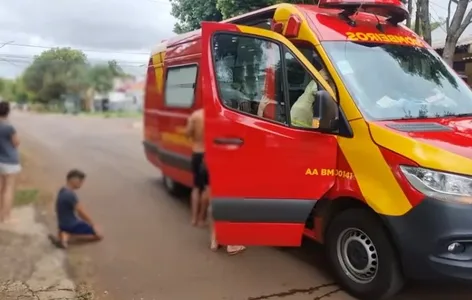 A vítima foi atropelada por uma Fort Transit