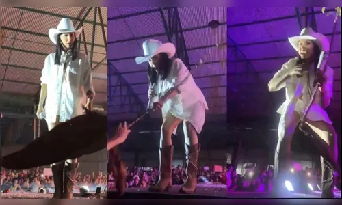 "Aqui, ganhei um pé de mandioca. Eu amei", diz a cantora