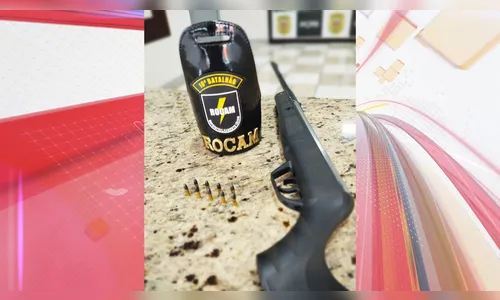 Cambira: PM apreende espingarda de chumbinho adaptada para calibre 22