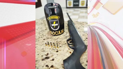 Arma e projéteis apreendidos em Cambira