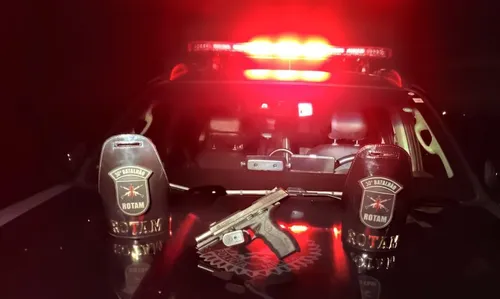 Arma utilizada pelo homem foi apreendida