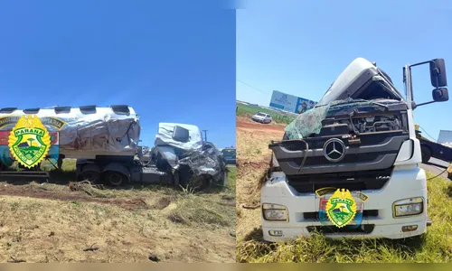 Caminhoneiro de Apucarana é hospitalizado após tombamento na PR-444