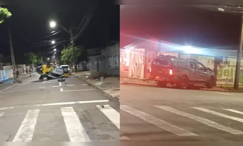 Colisão entre viaturas causa capotamento de uma delas em Arapongas