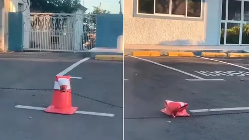 Cones derreteram em Santa Maria (RS)