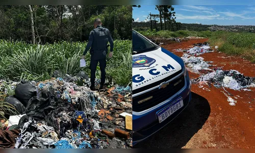 GCM flagra descarte irregular de resíduos de confecções em Apucarana