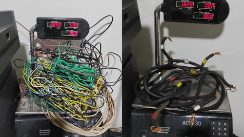 Homem é flagrado com fios de cobre furtados em Apucarana