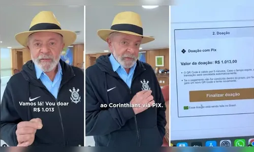 Lula faz doação ao Corinthians para provar que não há taxa no PIX