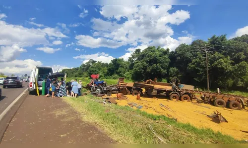 Homem fica em estado grave e helicóptero é acionado em acidente no PR