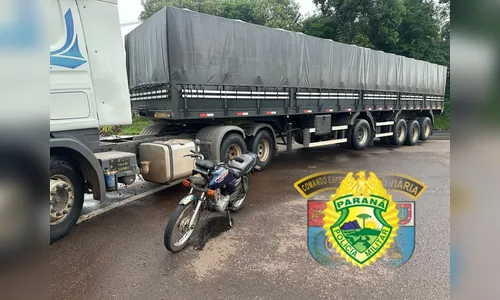 Motociclista fica ferido em batida com caminhão na PR-218 em Arapongas