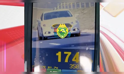 Carro é flagrado a quase 100 km/h acima do permitido na PR-445