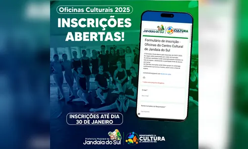 Jandaia do Sul abre inscrições para oficinas culturais; saiba mais