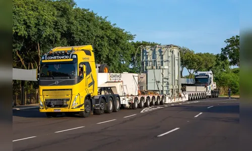 Viagem de 20 dias leva peça de 122 toneladas da Itaipu para SC