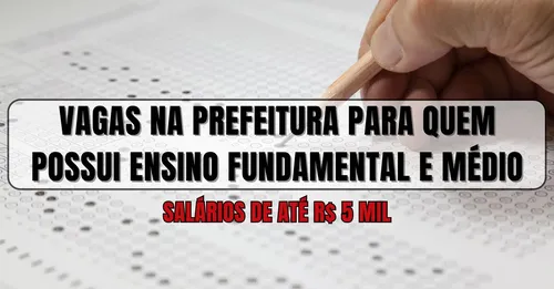Vagas estão disponíveis desde segunda-feira (10)