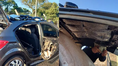 A PRF deu ordem de parada a um Onix de cor cinza